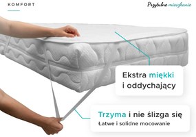 Nieprzemakalny ochraniacz na materac PIKOWANY 120 x 200 cm