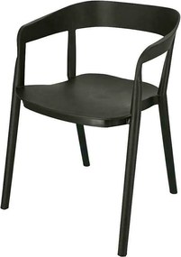 Czarne minimalistyczne krzesło z podłokietnikami M5-E88