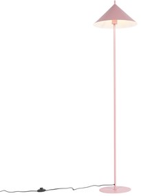 Designerska lampa podłogowa różowa - Triangolo