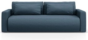 Ciemnoniebieska rozkładana sofa ze schowkiem 238 cm Belfast – Cosmopolitan Design