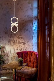 LAMPA WISZĄCA KRYSZTAŁOWA SPIRALA LED G070-CP Złota