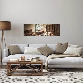 Obraz - stół podróżny (z zegarem) (90x30 cm)