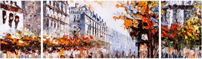 Obraz - Życie w mieście (170x50 cm)