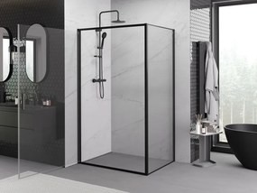 Mexen Exo-B kabina prysznicowa uchylna 100 x 90 cm, transparent, czarna - 817-100-090-70-00