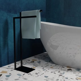 Wieszak na dwa ręczniki czarny