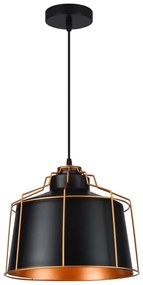 Czarna lampa wisząca z metalowym kloszem ø 32 cm Goa – GTV