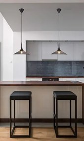 Czarna metalowa lampa wisząca w stylu loft - L2-R31