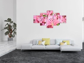 Obraz - Różowe lilie (125x70 cm)