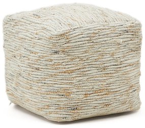 Beżowy wełniany puf Selise – Kave Home