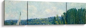Obraz - Alfred Sisley, The Banks of the Oise, reprodukcje (170x50 cm)
