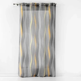 Szara firanka z woalu 140x240 cm Ondulys – douceur d'intérieur