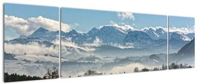 Obraz ośnieżonych gór (170x50 cm)