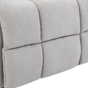 HOMCOM Fotel do masażu z funkcją wstawania i ogrzewania regulowany kąt nachylenia z pilotem szary pluszowy | Aosom PL