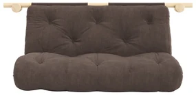 Ciemnobrązowa sztruksowa rozkładana sofa 135 cm Hooked – Karup Design