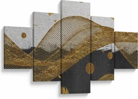 Obraz - Złote piórka (125x70 cm)