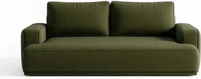 Sofa z Funkcją Spania CAMELIA Oliwkowa Boucle Japandi