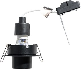 Zestaw 6 reflektorów wpuszczanych czarnych GU10 35 mm okrągłych z możliwością przechylania - Installa