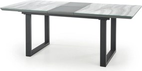 Rozkładany stół w stylu industrialnym Marley w optyce marmuru