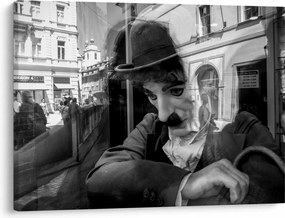 Obraz - Charles Chaplin w Pradze (70x50 cm)