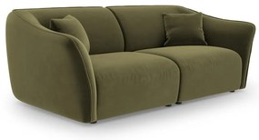 Zielona aksamitna sofa 206 cm Tokyo – Cosmopolitan Design