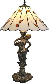Brilagi - Tiffany witrażowa lampa stołowa FOLIA 1xE27/60W/230V