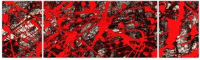 Obraz - Ekspresyjna abstrakcja (170x50 cm)