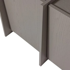 Szara szafka pod TV w dekorze jesionu 102x53x44 cm Brock – WOOOD