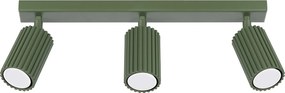 Lampa Sufitowa Minimalistyczny Karbon, Aluminium - 3 Źródło - L.45 X H.16.5 Cm - Zielony Oliwkowy