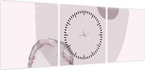 Obraz - Fioletowy minimalizm N⁰2 (z zegarem) (90x30 cm)