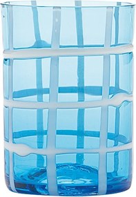 Zafferano Twiddle zestaw 6 szklanek dmuchane szkło akwamaryna, 35 cl, ręcznie wykonane, zmywarka