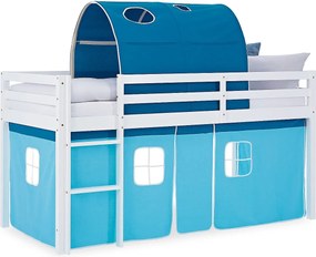 Łóżko piętrowe 90x200 cm Niebieska Kabina