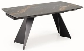 Stół rozkładany ARMANI 165(241)x90 czarny marmur/czarny HALMAR