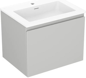Mexen Orio szafka łazienkowa 60 cm z umywalką Otis, 1 szuflada, szara mat/biała mat - 91A10-06047-1-BF62-W18M01