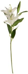 Sztuczny kwiat Konwalia, biały, dwa kwiaty ipączek, wys. 84 cm