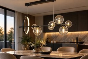 Żyrandol podłużny nad stół, lampa wisząca do kuchni - Boston Long 90cm