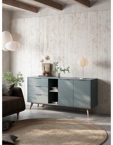 Szarozielona komoda 165x80x40 cm Pisco – Marckeric