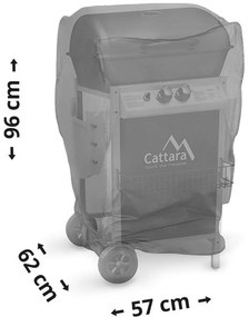 Cattara Pokrowiec na grill gazowy czarny, 57 cm