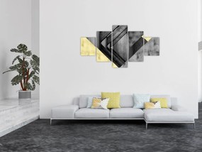 Obraz - Teksturowane kształty (125x70 cm)