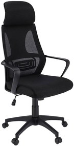 Czarne nowoczesne krzesło biurowe obrotowe ergonomiczne - Locarno