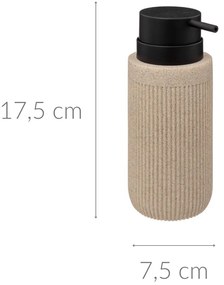 Dozownik do mydła w płynie ONYX, łupek, Ø 7 cm