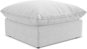 Pufa - z tkaniny bouclé - srebrny - MANAO