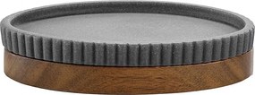 Design mydelniczka "Niagara" 14cm antracytowy nowoczesny z poliryzeny i drewna