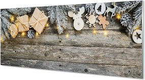 Panel szklany do Kuchni Gałązki Jodły i Prezenty