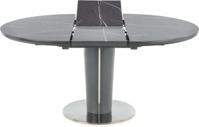 Okrągły stół Ricardo ze szklanym blatem w imitacji marmuru