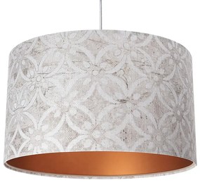 Szaro-miedziana lampa wisząca z wzorami - S363 E6-F27