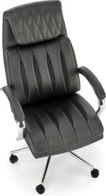 Czarno fotel gabinetowy z ekoskóry Romano Halmar