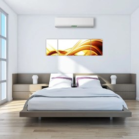 Obraz - Żółta abstrakcja (170x50 cm)