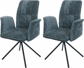 Krzesło do jadalni MCW-N99 (zestaw 2 sztuk), niebiesko-zielony