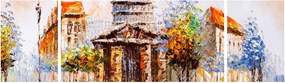 Obraz - Malowana miejska pamiątka (170x50 cm)