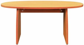 Skandynawski owalny stolik kawowy woskowy brąz W3-S17